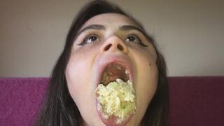 Princess in disgusting chewing