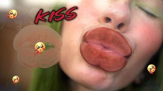 Cute elf girl kisses you with plump sweety lips