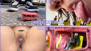 giantess finds touristic bus