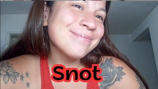 Hot snot dripping down my face