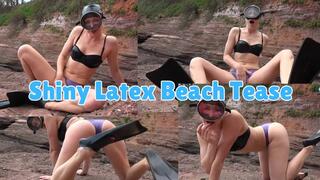 Shiny Latex Beach Tease - MP4