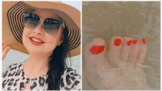 Good foot slut pedicures feet under water