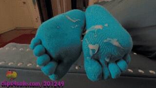 MY FIRST Vintage sock-pops HUGE LOADS ON MY SOCKED SOLES COMPILATION