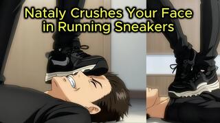 Sneakers Face Destruction - Nataly Hammers Your Face Under Black Trainers