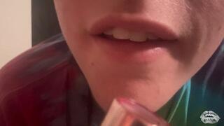Red Lipstick Kissing The Camera | Close Up Kissing POV 1080p