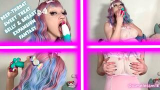 Insatiable Baker Deepthroats Sweet Treat Belly Breast Expansion Fantasy