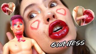 Gentle Giantess Passionate Dirty Valentine kiss