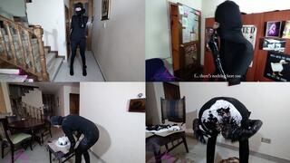 Homealone Boobytrap Catch Sexy Catsuit Thief Humiliation Parody