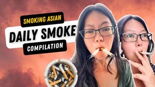 Smoking Asian MILF Casual Daily Smokes: Watch Me Puff and Wheeze into Your Heart