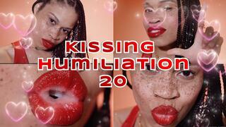 Kissing Humiliation 20- Ebony Femdom Goddess Rosie Reed Red Lipstick Valentine's Day Humiliation- 1080p HD