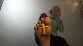 Jelly Toy Against Makayla's Soles!