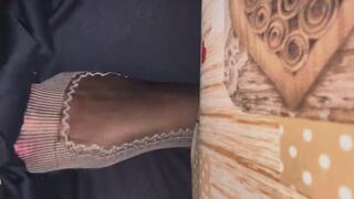 Playing footsie under the tablecloth with a happy ending