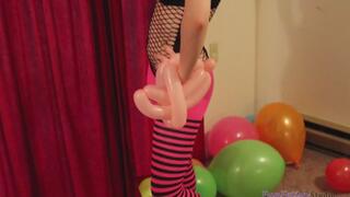 Riann balloon making scene