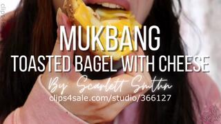 Mukbang Toasted Bagel With Cheese