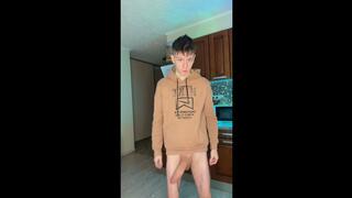 I Couldnt Stop Stroking My Big Cock Until I Covered The Floor In Sperm