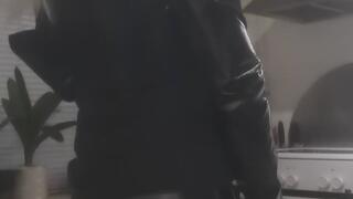 Blowing smoke in kitchen before making diner