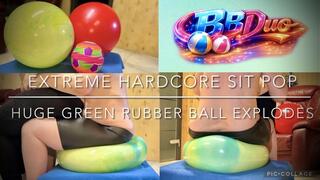 Huge Green RubberBall suffered a lot Under our 230KG-500LBS Bodies!!