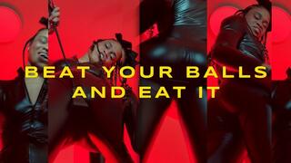 Beat Your Balls And Eat It- Ebony Femdom Goddess Rosie Reed CBT And Cum Eating Instruction Domination POV- 1080p HD