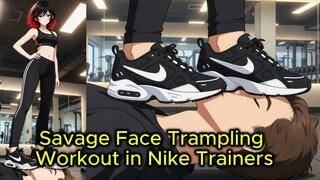 Nike Face Trampling - Nataly Stomps You Flat in the Gym | Femdom Trample Animation