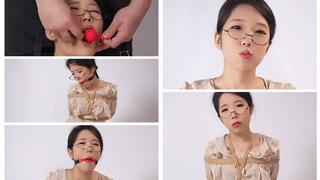 New Year Specials During the company's lunch break a female colleague was restrained in the break room A large gag was put on her and her writhing body deeply attracted me