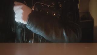 Leather and Latex cock tease