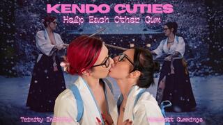 Kendo Cuties Help Each Other Cum w Scarlett Cummings| GIRL GIRL GIRLSKISSING MUTUALMASTURBATION DILDOFUCKING SQUIRTING SPIT BOOB TOUCHING GREENDILDO VIBRATORWAND KENDO COSTUMES ROLEPLAY MARTIAL ARTS COSTUME