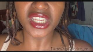 Slave gets humiliated, kissed and degraded on Valentines day by Giantess Zai with red lips | 4K DOWNLOAD | C4SGiantess