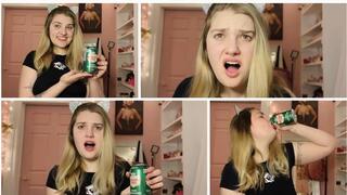 Chugging pop and burping