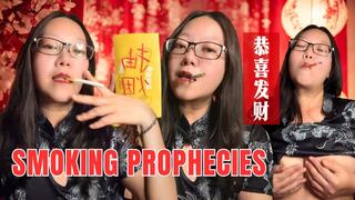 Smoking Asian Fortune Teller: Lunar New Year Prophecies + Natural Tits Reveal