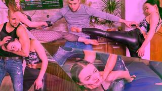 2 Hot Girls vs 2 Tough Guys