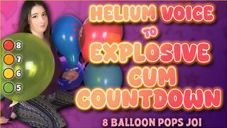 Helium Voice Tease to Explosive Cum Countdown - 8 Balloon Pops JOI