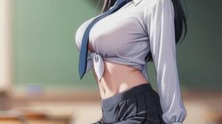 AI 3D SEQUENCE CLIP GIRL 37 - SCHOOLGIRL ANIME