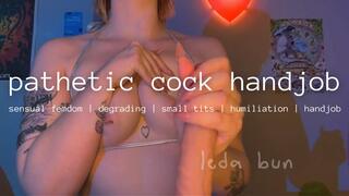 pathetic cock handjob