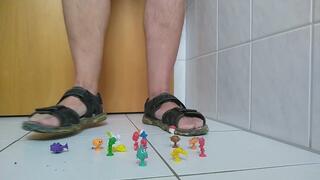 Crushing Tinies With Sandals and Barefoot - No Talking
