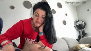 Spitting in the slave's mouth