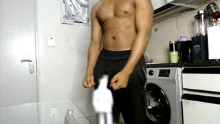 Colossal Encounter: The Ebony Giantâ€™s Post-Workout Surprise