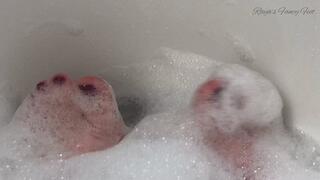 Feet Play in Bubble Bath