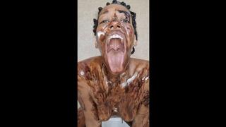 wet and messy tease