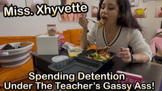 Detention Under the Teacher's Gassy Ass - POV - Sushii Xhyvette