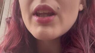 Smoking Close up of face outside