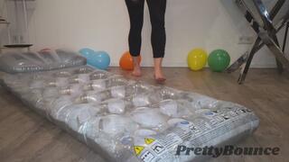 Barefoot Balloon Crush. Pressure Until Pop