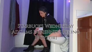 Starbucks Wednesday Addams in Fishnets Peeing [Voyeur] Sage Eldritch [SD]