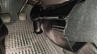 Sarah - Struggling Inside Parking Garage After Shopping in Sexy Black Boots