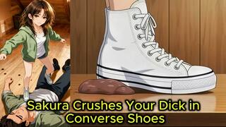 Mistress Sakura Stomps Your Cock Flat in Converse Shoes | Converse Cock Trampling Animation | Femdom JOI