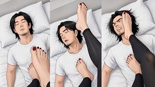 Woman Dominates Landlord With Relentless Face Stomping And Foot Slapping