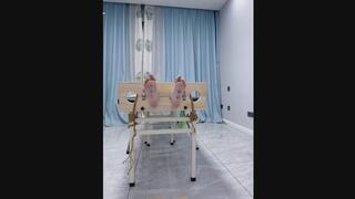 GG127-Asian girl cosplay, barefoot and bound to a bed, tickling her feet, writing on the soles of her feet, tickling her whole body.