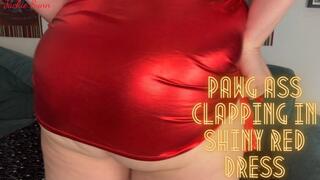 PAWG Ass Clapping in Shiny Red Dress 4K