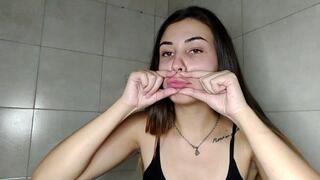 Lip Stretching & Slow Sensual Lip Massage