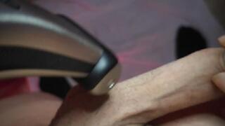 Hard Girl Cock Trim & Shave: POV