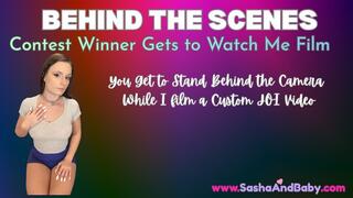 Behind The Scenes Contest Winner Watches JOI Filming - Voyeur - BTS - GRWM